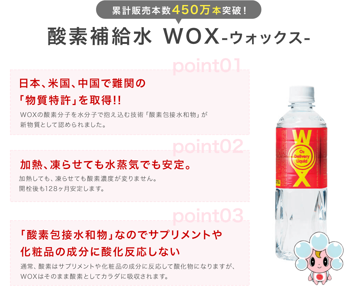 酸素補給水WOX